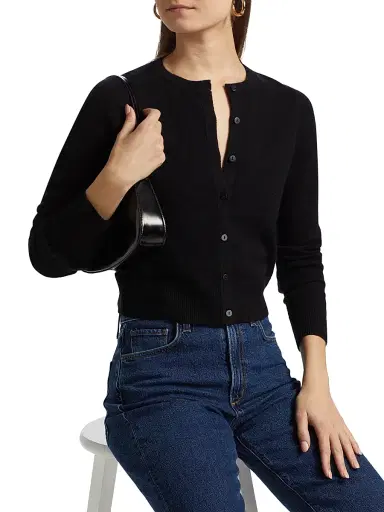 Joe's Jeans Women's by Dani Michelle Dani Cashmere Cardigan - Black | Thumbnail 6 Joe's Jeans Women's by Dani Michelle Dani Cashmere Cardigan - Black | Thumbnail 6