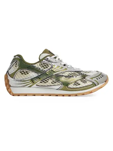 Bottega Veneta Men's Orbit Low-Top Sneakers - Mud White - Size 10 | Thumbnail 1 Bottega Veneta Men's Orbit Low-Top Sneakers - Mud White - Size 10 | Thumbnail 1