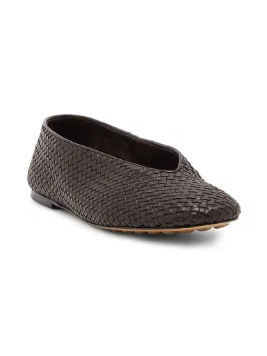 Bottega Veneta Women's Rosa Intrecciato Leather Flats - Fondant - Size 10 | Thumbnail 2 Bottega Veneta Women's Rosa Intrecciato Leather Flats - Fondant - Size 10 | Thumbnail 2