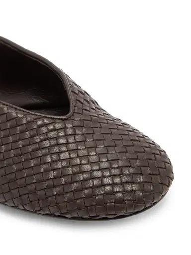 Bottega Veneta Women's Rosa Intrecciato Leather Flats - Fondant - Size 10 | Thumbnail 5 Bottega Veneta Women's Rosa Intrecciato Leather Flats - Fondant - Size 10 | Thumbnail 5