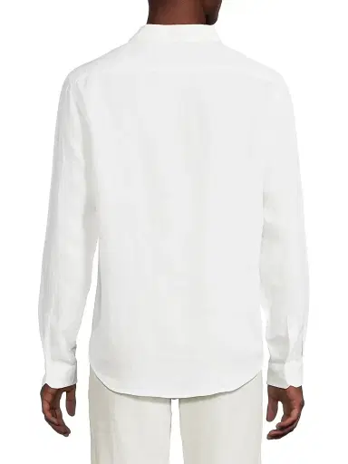 Onia Men's Air Linen Long-Sleeve Shirt - White - Size XXL | Thumbnail 5 Onia Men's Air Linen Long-Sleeve Shirt - White - Size XXL | Thumbnail 5