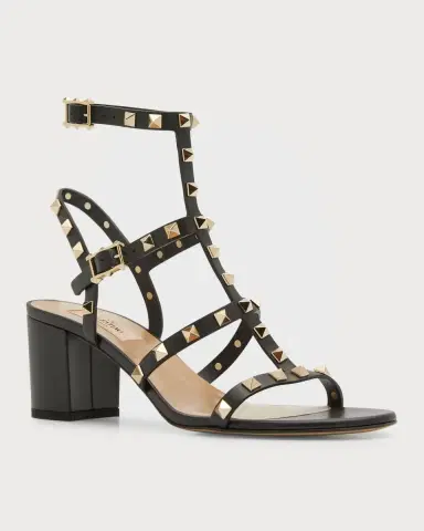 Valentino Garavani Rockstud Leather 60mm City Sandals | Thumbnail 3 Valentino Garavani Rockstud Leather 60mm City Sandals | Thumbnail 3