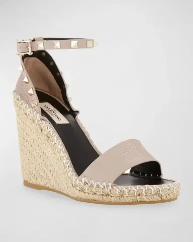Valentino Garavani Rockstud Double Espadrille Wedge Sandals | Thumbnail 2 Valentino Garavani Rockstud Double Espadrille Wedge Sandals | Thumbnail 2