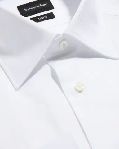 Zegna Men's Trofeo® Solid Regular-Fit Dress Shirt | Thumbnail 2 Zegna Men's Trofeo® Solid Regular-Fit Dress Shirt | Thumbnail 2