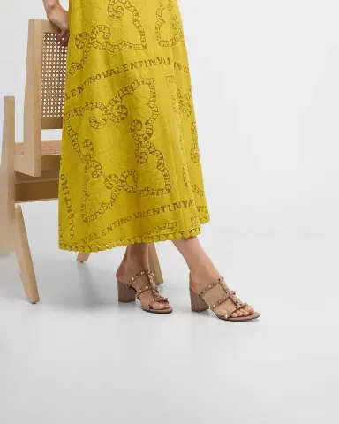 Valentino Garavani Rockstud Caged 60mm Slide Sandals | Thumbnail 2 Valentino Garavani Rockstud Caged 60mm Slide Sandals | Thumbnail 2