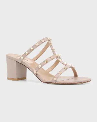 Valentino Garavani Rockstud Caged 60mm Slide Sandals | Thumbnail 3 Valentino Garavani Rockstud Caged 60mm Slide Sandals | Thumbnail 3