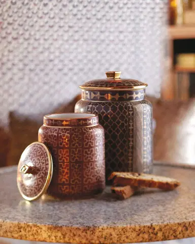 L 'Objet x Fortuny Ashanti Medium Canister, 9" | Thumbnail 2 L 'Objet x Fortuny Ashanti Medium Canister, 9" | Thumbnail 2
