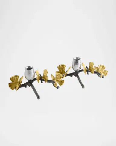 Michael Aram Butterfly Ginkgo Candleholders Low S/2 | Thumbnail 3 Michael Aram Butterfly Ginkgo Candleholders Low S/2 | Thumbnail 3