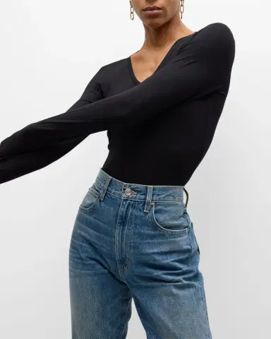 MAJESTIC FILATURES Soft Touch Long-Sleeve V-Neck Tee | Thumbnail 7 MAJESTIC FILATURES Soft Touch Long-Sleeve V-Neck Tee | Thumbnail 7