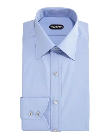 TOM FORD Slim-Fit Classic Dress Shirt, Blue | Thumbnail 1 TOM FORD Slim-Fit Classic Dress Shirt, Blue | Thumbnail 1