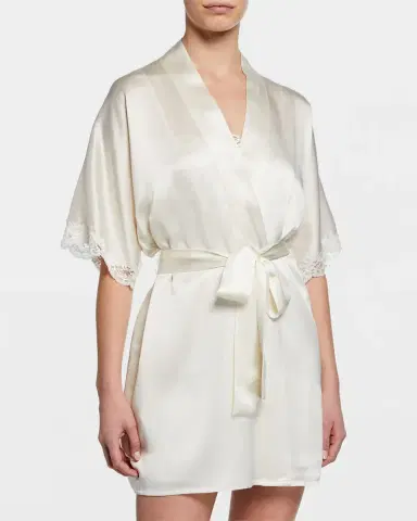 Christine Lingerie Bijoux Short Silk Robe | Thumbnail 2 Christine Lingerie Bijoux Short Silk Robe | Thumbnail 2