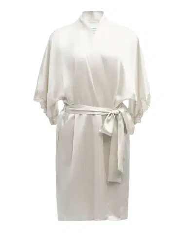 Christine Lingerie Bijoux Short Silk Robe | Thumbnail 1 Christine Lingerie Bijoux Short Silk Robe | Thumbnail 1