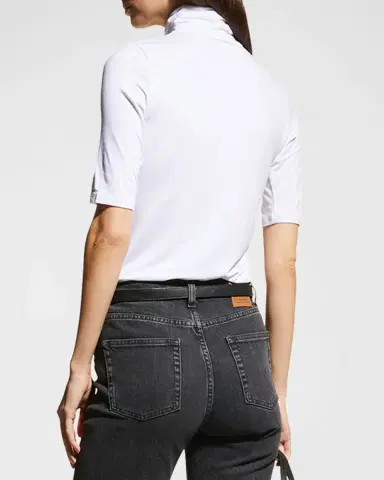 MAJESTIC FILATURES Soft Touch Half-Sleeve Turtleneck | Thumbnail 3 MAJESTIC FILATURES Soft Touch Half-Sleeve Turtleneck | Thumbnail 3