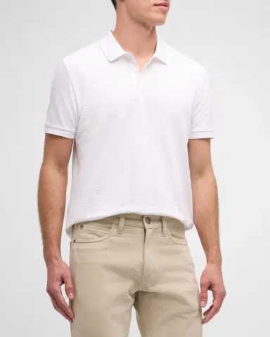 Vince Classic Slub Cotton Polo Shirt | Thumbnail 3 Vince Classic Slub Cotton Polo Shirt | Thumbnail 3