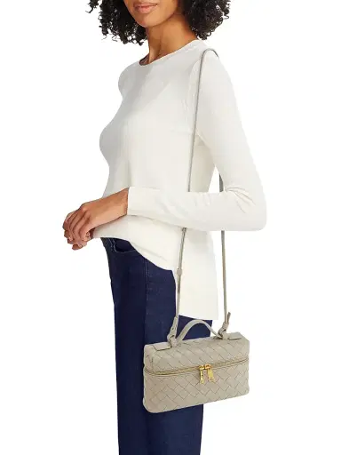 Bottega Veneta Women's Bang Bang Intrecciato Leather Crossbody Vanity Case Bag | Thumbnail 2 Bottega Veneta Women's Bang Bang Intrecciato Leather Crossbody Vanity Case Bag | Thumbnail 2