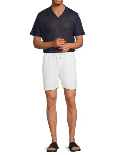 Onia Men's Shaun Linen Polo Shirt - Deep Navy | Thumbnail 2 Onia Men's Shaun Linen Polo Shirt - Deep Navy | Thumbnail 2