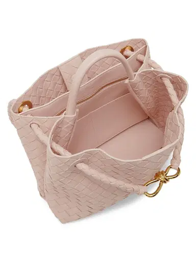 Bottega Veneta Women's Andiamo Medium Intrecciato Leather Top-Handle Bag - Cameo | Thumbnail 3 Bottega Veneta Women's Andiamo Medium Intrecciato Leather Top-Handle Bag - Cameo | Thumbnail 3