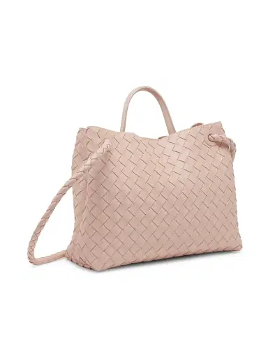 Bottega Veneta Women's Andiamo Medium Intrecciato Leather Top-Handle Bag - Cameo | Thumbnail 4 Bottega Veneta Women's Andiamo Medium Intrecciato Leather Top-Handle Bag - Cameo | Thumbnail 4