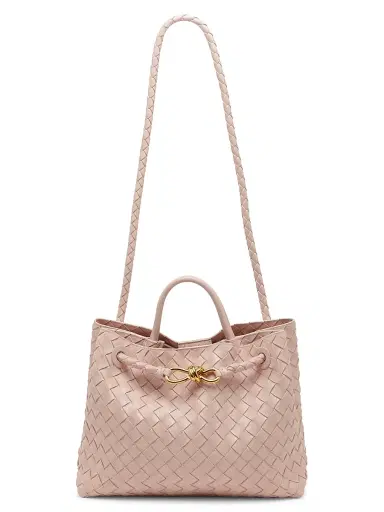 Bottega Veneta Women's Andiamo Medium Intrecciato Leather Top-Handle Bag - Cameo | Thumbnail 5 Bottega Veneta Women's Andiamo Medium Intrecciato Leather Top-Handle Bag - Cameo | Thumbnail 5
