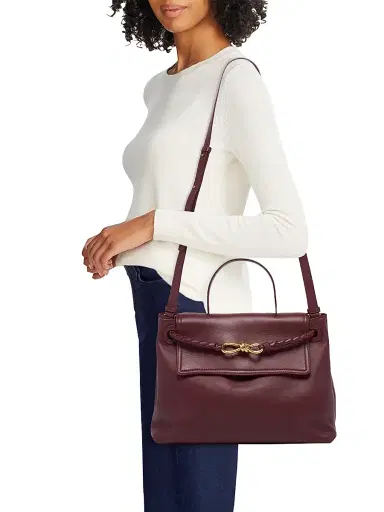 Bottega Veneta Women's Ciao Ciao Leather Top Handle Bag - Barolo | Thumbnail 2 Bottega Veneta Women's Ciao Ciao Leather Top Handle Bag - Barolo | Thumbnail 2