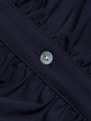 Cinq à Sept Women's Elina Gathered Mini-Shirtdress - Navy - Size 16 | Thumbnail 7 Cinq à Sept Women's Elina Gathered Mini-Shirtdress - Navy - Size 16 | Thumbnail 7