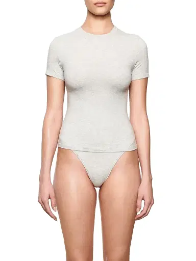 Skims Women's Cotton Jersey T-Shirt - Light Heather Grey - Size XXS | Thumbnail 2 Skims Women's Cotton Jersey T-Shirt - Light Heather Grey - Size XXS | Thumbnail 2