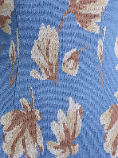 Misook Women's Floral A-Line Minidress - Tranquil Blue Biscotti White - Size XXL | Thumbnail 7 Misook Women's Floral A-Line Minidress - Tranquil Blue Biscotti White - Size XXL | Thumbnail 7