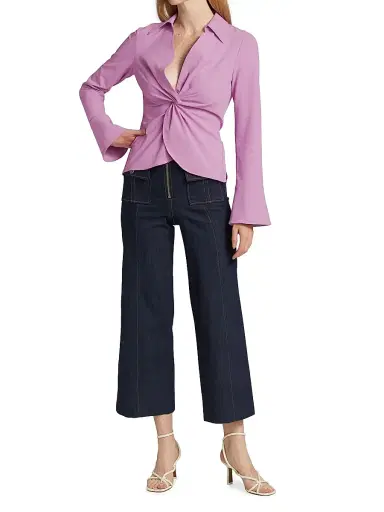 Cinq à Sept Women's Mckenna Twist-Front Blouse | Thumbnail 2 Cinq à Sept Women's Mckenna Twist-Front Blouse | Thumbnail 2