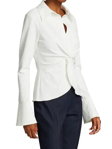 Cinq à Sept Women's Mckenna Twist-Front Blouse | Thumbnail 4 Cinq à Sept Women's Mckenna Twist-Front Blouse | Thumbnail 4