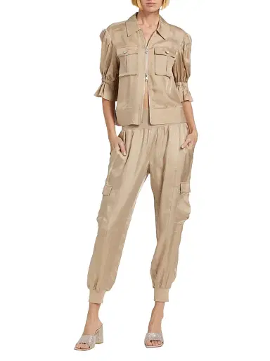 Cinq à Sept Women's Holly Puff-Sleeve Utility Jacket | Thumbnail 2 Cinq à Sept Women's Holly Puff-Sleeve Utility Jacket | Thumbnail 2