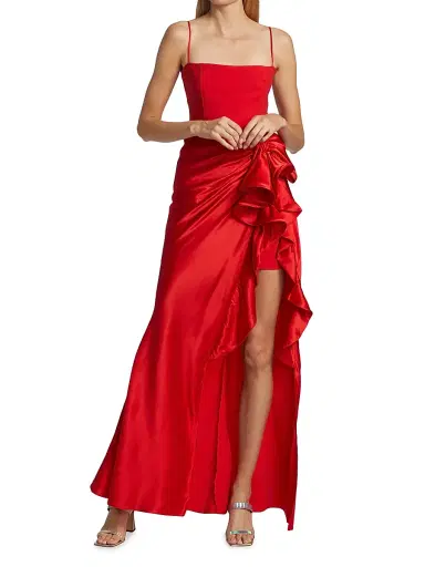 Cinq à Sept Women's Drina Sleeveless Gown - Pimento Red - Size 8 | Thumbnail 2 Cinq à Sept Women's Drina Sleeveless Gown - Pimento Red - Size 8 | Thumbnail 2