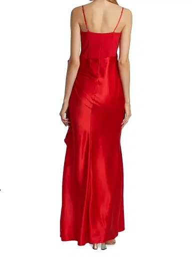 Cinq à Sept Women's Drina Sleeveless Gown - Pimento Red - Size 8 | Thumbnail 5 Cinq à Sept Women's Drina Sleeveless Gown - Pimento Red - Size 8 | Thumbnail 5