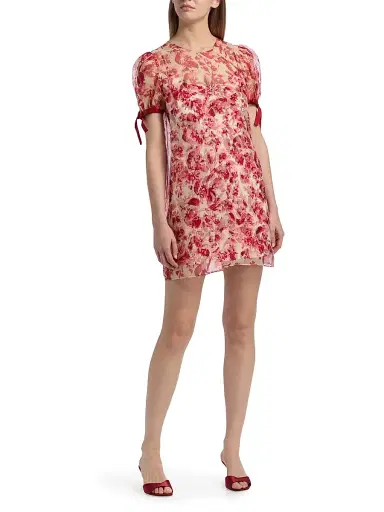 Cinq à Sept Women's Junette Floral Silk Minidress - Cherry Rose Multi | Thumbnail 2 Cinq à Sept Women's Junette Floral Silk Minidress - Cherry Rose Multi | Thumbnail 2