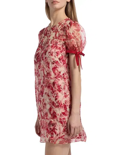 Cinq à Sept Women's Junette Floral Silk Minidress - Cherry Rose Multi | Thumbnail 4 Cinq à Sept Women's Junette Floral Silk Minidress - Cherry Rose Multi | Thumbnail 4