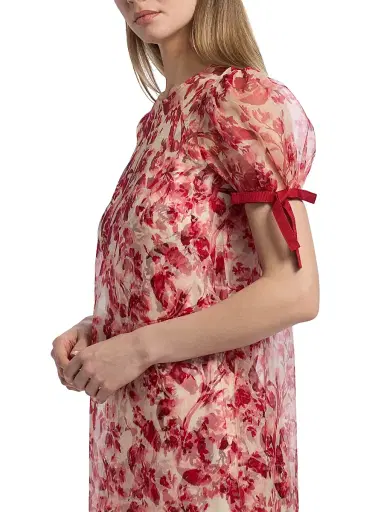 Cinq à Sept Women's Junette Floral Silk Minidress - Cherry Rose Multi | Thumbnail 6 Cinq à Sept Women's Junette Floral Silk Minidress - Cherry Rose Multi | Thumbnail 6