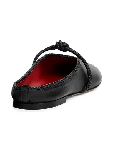 Bottega Veneta Women's Lucia Leather Ballerina Mules - Black - Size 10.5 | Thumbnail 2 Bottega Veneta Women's Lucia Leather Ballerina Mules - Black - Size 10.5 | Thumbnail 2
