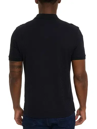 Robert Graham Men's Elias Polo Shirt - Black | Thumbnail 3 Robert Graham Men's Elias Polo Shirt - Black | Thumbnail 3