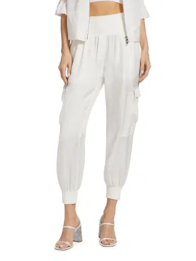 Cinq à Sept Women's Giles Twill Cargo Joggers - | Thumbnail 3 Cinq à Sept Women's Giles Twill Cargo Joggers - | Thumbnail 3