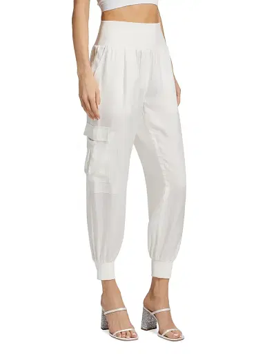 Cinq à Sept Women's Giles Twill Cargo Joggers - | Thumbnail 4 Cinq à Sept Women's Giles Twill Cargo Joggers - | Thumbnail 4
