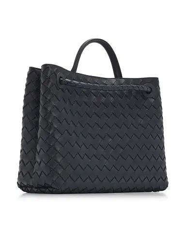 Bottega Veneta Women's Andiamo Medium Intrecciato Leather Top-Handle Bag - Midnight | Thumbnail 3 Bottega Veneta Women's Andiamo Medium Intrecciato Leather Top-Handle Bag - Midnight | Thumbnail 3