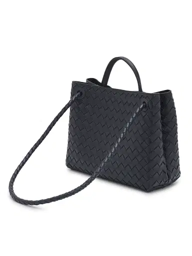 Bottega Veneta Women's Andiamo Medium Intrecciato Leather Top-Handle Bag - Midnight | Thumbnail 5 Bottega Veneta Women's Andiamo Medium Intrecciato Leather Top-Handle Bag - Midnight | Thumbnail 5