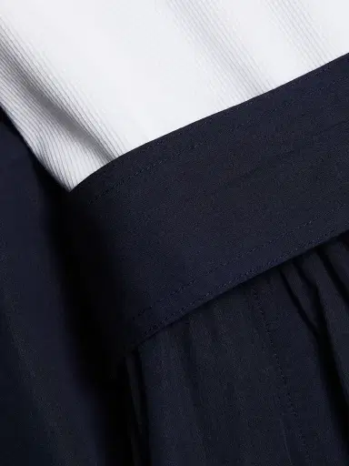 Cinq à Sept Women's Zayla Split Midi-Dress - White Navy | Thumbnail 7 Cinq à Sept Women's Zayla Split Midi-Dress - White Navy | Thumbnail 7