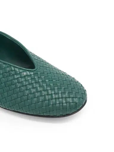 Bottega Veneta Women's Rosa Intrecciato Leather Flats | Thumbnail 5 Bottega Veneta Women's Rosa Intrecciato Leather Flats | Thumbnail 5