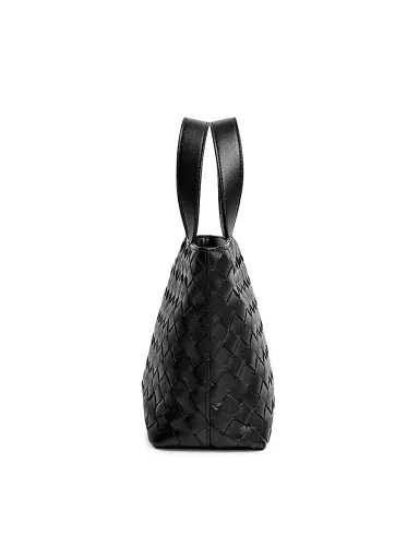 Bottega Veneta Men's Mini Intrecciato Leather Zip Tote Bag | Thumbnail 4 Bottega Veneta Men's Mini Intrecciato Leather Zip Tote Bag | Thumbnail 4