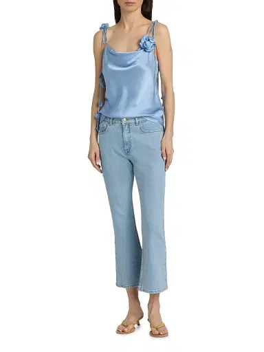 Cinq à Sept Women's Trailing Flower Marta Silk Cami - Blue Wisteria | Thumbnail 2 Cinq à Sept Women's Trailing Flower Marta Silk Cami - Blue Wisteria | Thumbnail 2