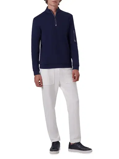 Bugatchi Men's Quarter-Zip Knit Jacket - Navy - Size XXL | Thumbnail 2 Bugatchi Men's Quarter-Zip Knit Jacket - Navy - Size XXL | Thumbnail 2