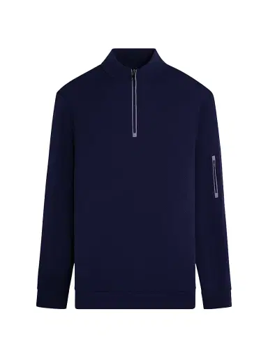 Bugatchi Men's Quarter-Zip Knit Jacket - Navy - Size XXL | Thumbnail 1 Bugatchi Men's Quarter-Zip Knit Jacket - Navy - Size XXL | Thumbnail 1