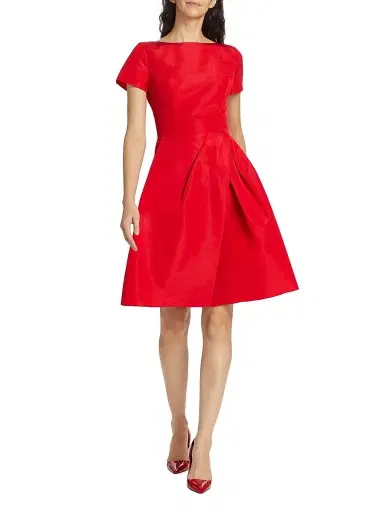 Carolina Herrera Women's Icon Silk Faille Cocktail Dress - Poppy | Thumbnail 2 Carolina Herrera Women's Icon Silk Faille Cocktail Dress - Poppy | Thumbnail 2