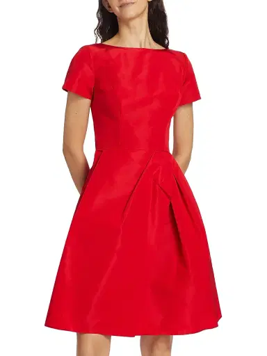 Carolina Herrera Women's Icon Silk Faille Cocktail Dress - Poppy | Thumbnail 3 Carolina Herrera Women's Icon Silk Faille Cocktail Dress - Poppy | Thumbnail 3
