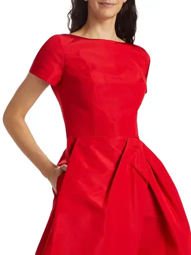 Carolina Herrera Women's Icon Silk Faille Cocktail Dress - Poppy | Thumbnail 6 Carolina Herrera Women's Icon Silk Faille Cocktail Dress - Poppy | Thumbnail 6